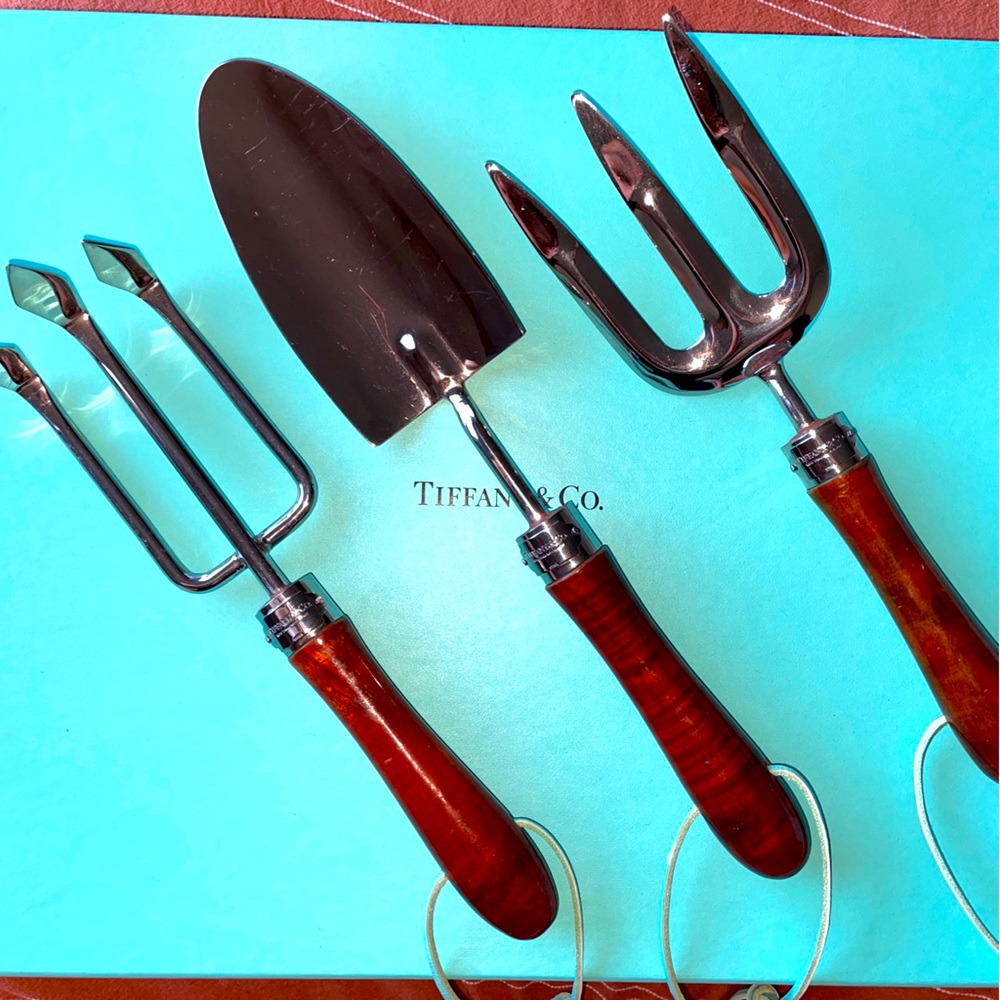 Tiffany & Co DISPLAY garden tools.